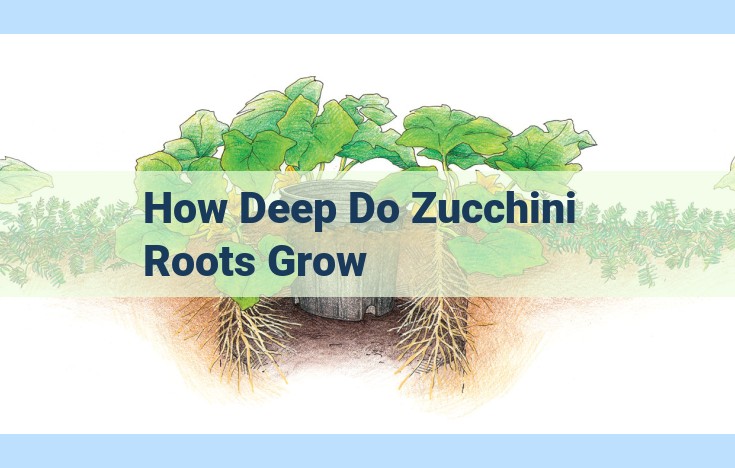 how deep do zucchini roots grow