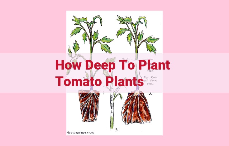 how deep to plant tomato plants