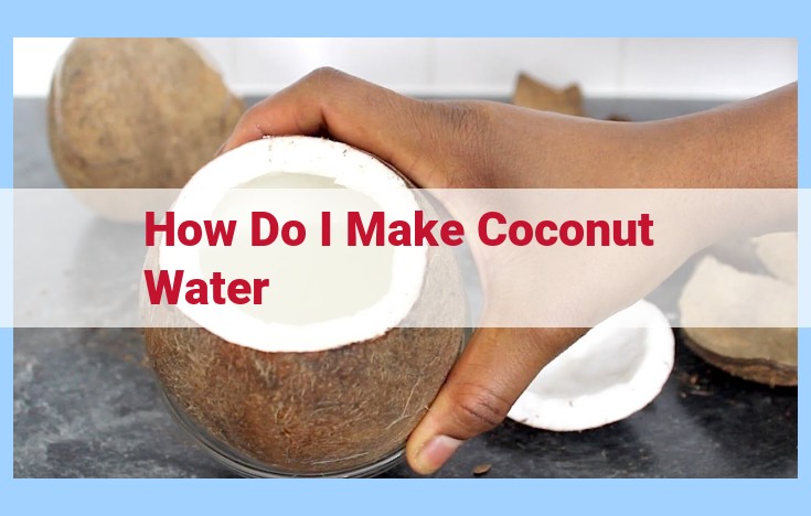 how do i make coconut water