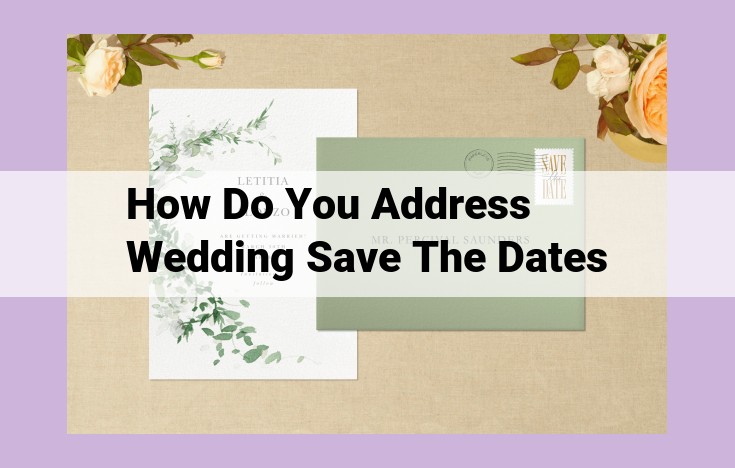 how do you address wedding save the dates