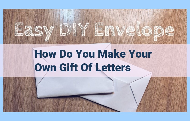 how do you make your own gift of letters