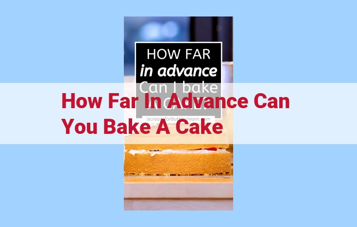 how far in advance can you bake a cake