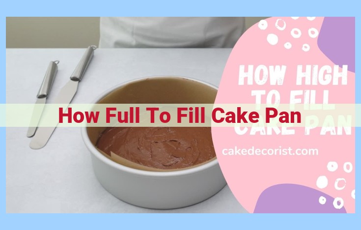 how full to fill cake pan