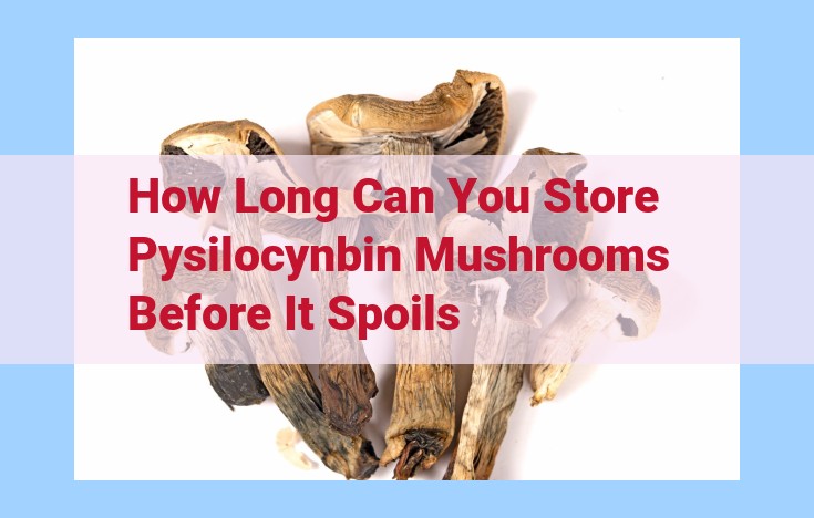 how long can you store pysilocynbin mushrooms before it spoils