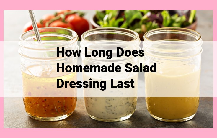 how long does homemade salad dressing last