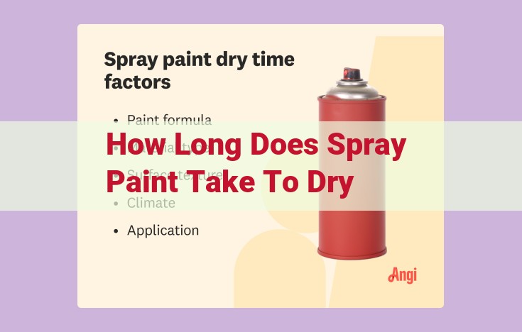 how long does spray paint take to dry