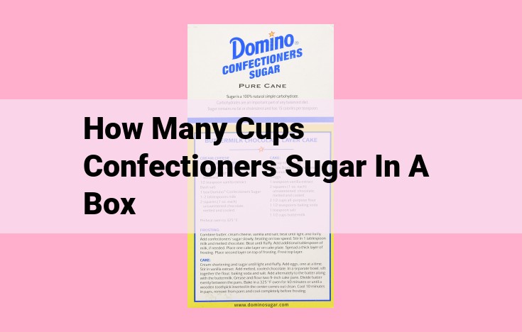 how many cups confectioners sugar in a box