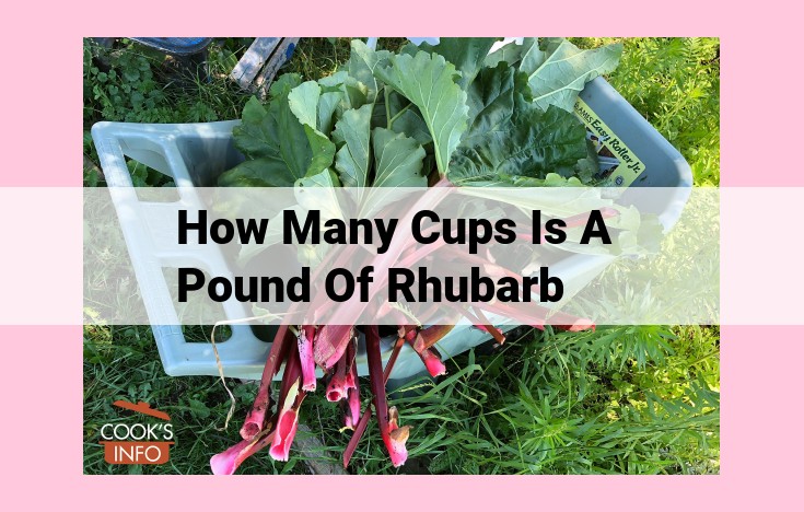 how many cups is a pound of rhubarb