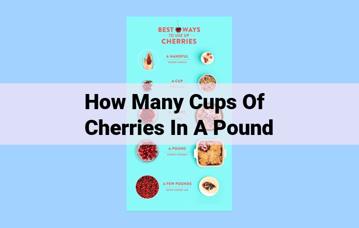 how many cups of cherries in a pound