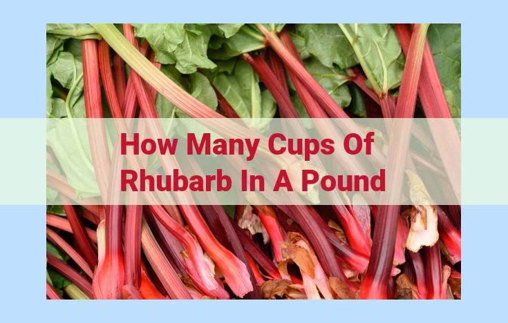 how many cups of rhubarb in a pound