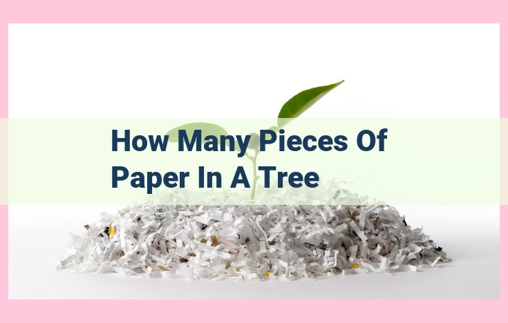 how many pieces of paper in a tree