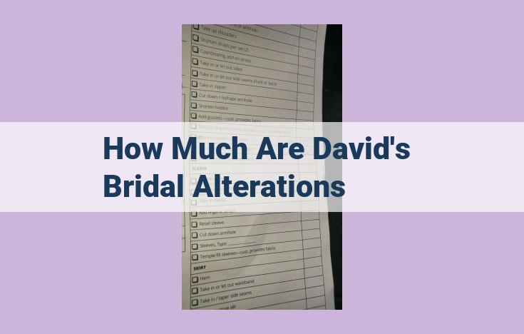 how much are david's bridal alterations