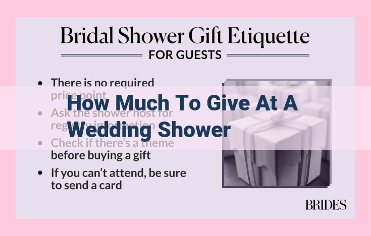 how much to give at a wedding shower