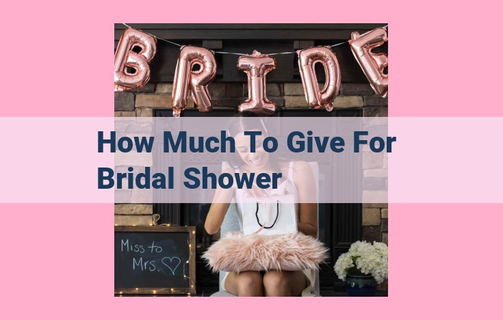 how much to give for bridal shower