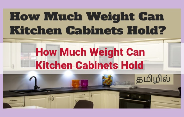 how much weight can kitchen cabinets hold