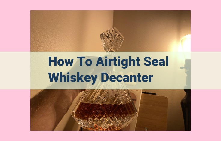 how to airtight seal whiskey decanter