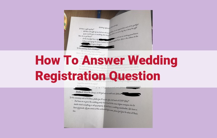 how to answer wedding registration question