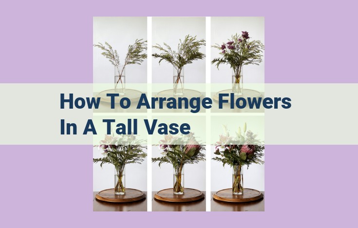 how to arrange flowers in a tall vase