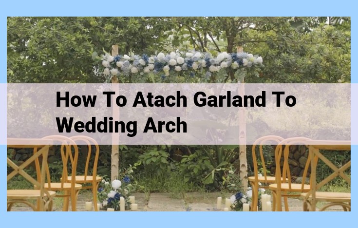 how to atach garland to wedding arch