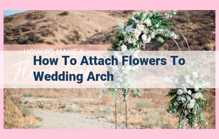 how to attach flowers to wedding arch