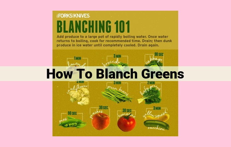 how to blanch greens