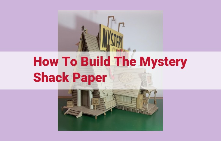 how to build the mystery shack paper