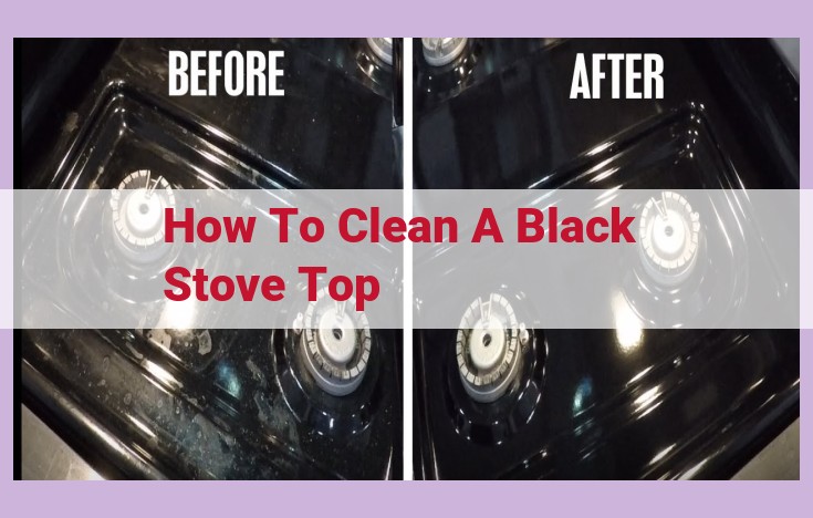 how to clean a black stove top