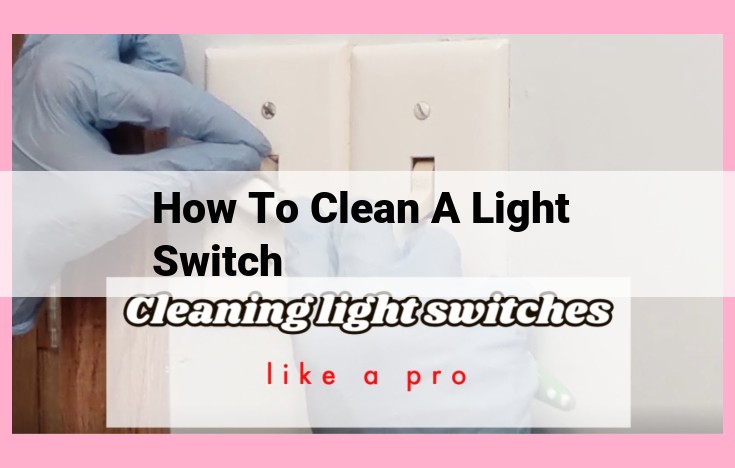 how to clean a light switch