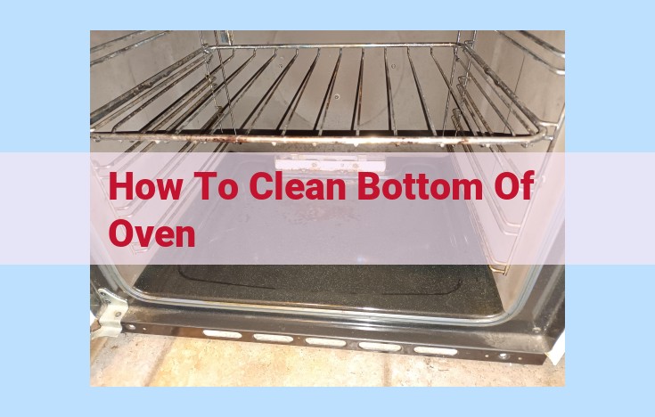 how to clean bottom of oven