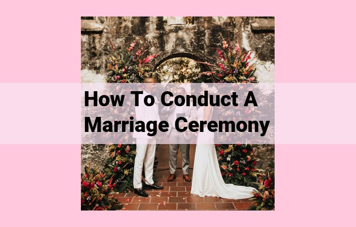 how to conduct a marriage ceremony