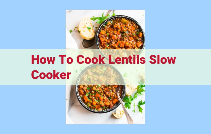 how to cook lentils slow cooker