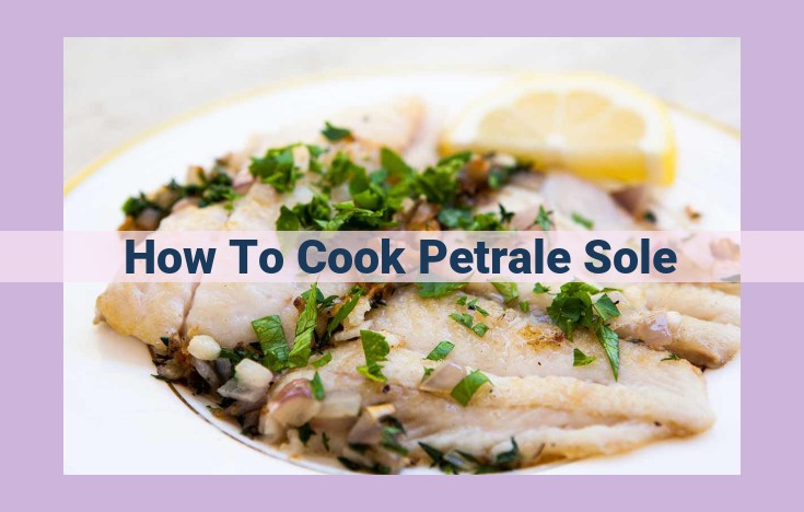 how to cook petrale sole