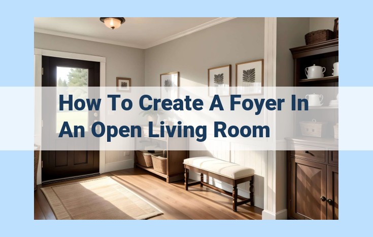 how to create a foyer in an open living room