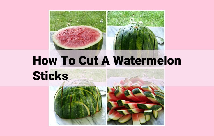 how to cut a watermelon sticks