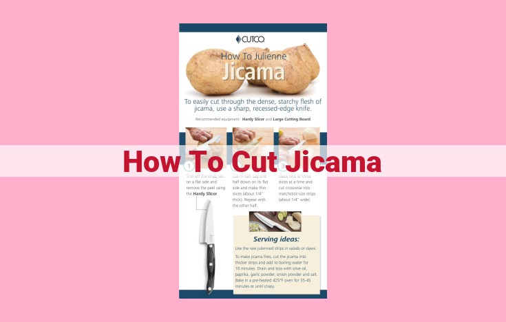 how to cut jicama