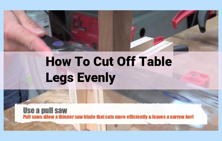 how to cut off table legs evenly