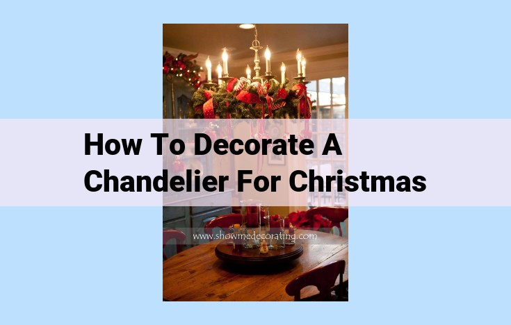 how to decorate a chandelier for christmas