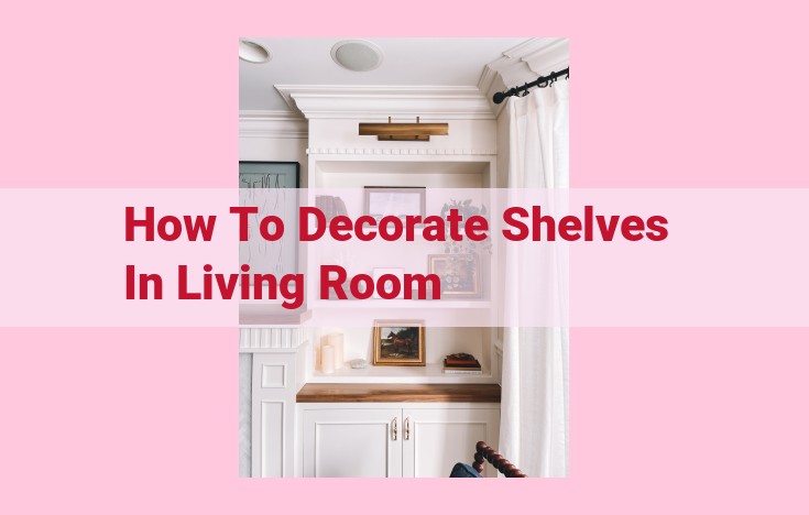 how to decorate shelves in living room