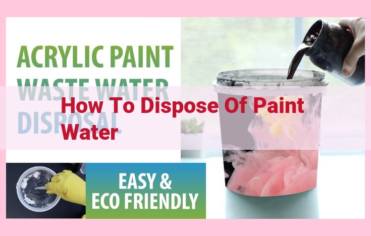 how to dispose of paint water