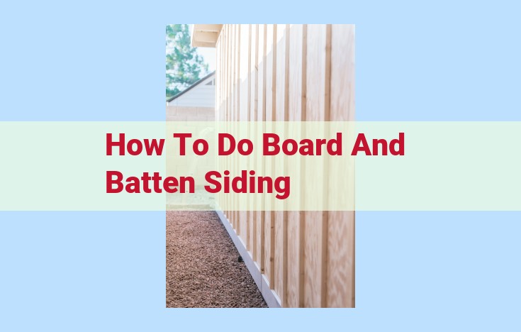 how to do board and batten siding