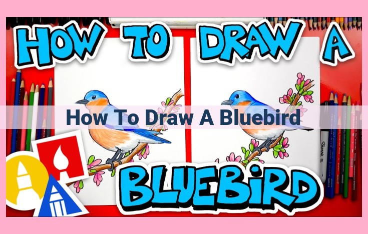 how to draw a bluebird