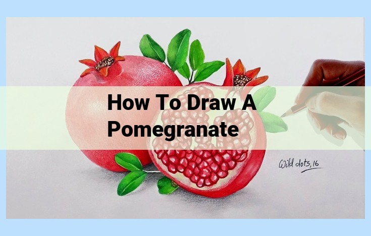 how to draw a pomegranate