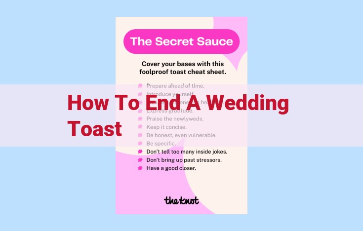 how to end a wedding toast