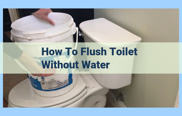 how to flush toilet without water