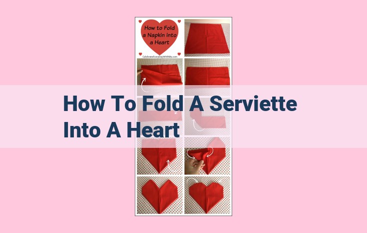 how to fold a serviette into a heart