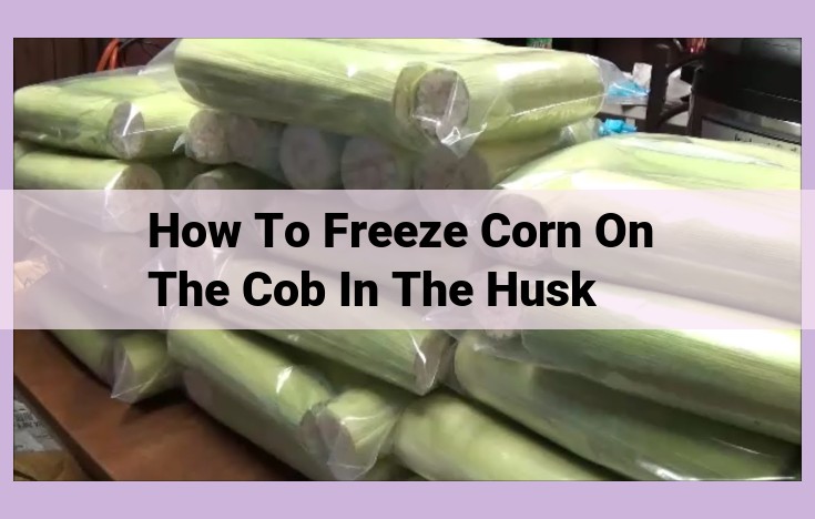 how to freeze corn on the cob in the husk