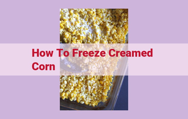 how to freeze creamed corn