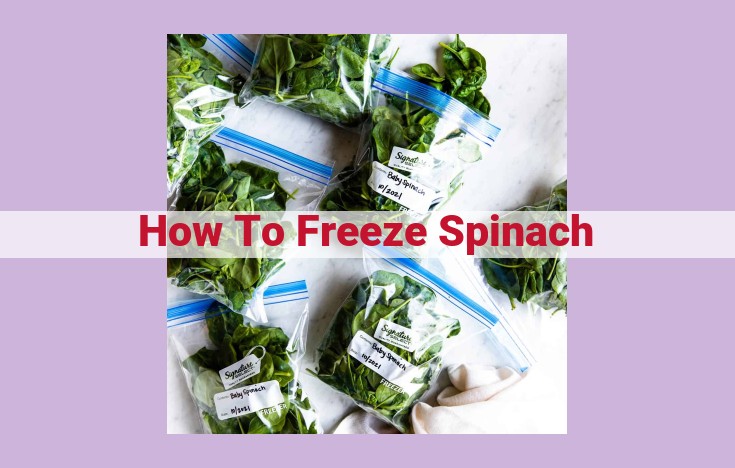 how to freeze spinach