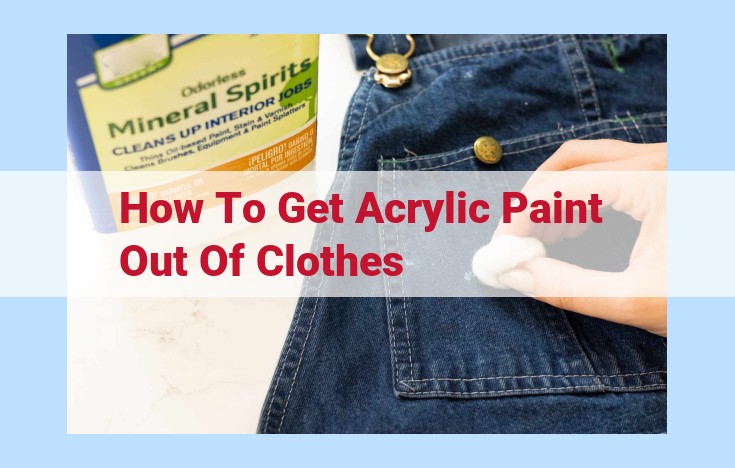 how to get acrylic paint out of clothes