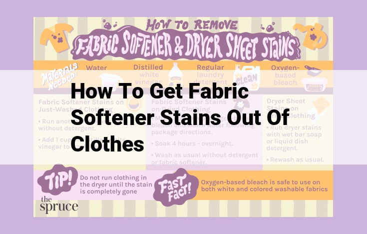 how to get fabric softener stains out of clothes